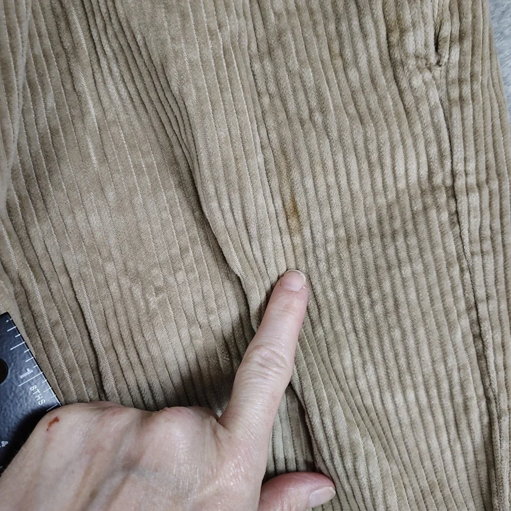 Vintage Gochu Wide Wale Corduroy Cuffed Pleated Corduroy Pants Mens Size 34 X 30